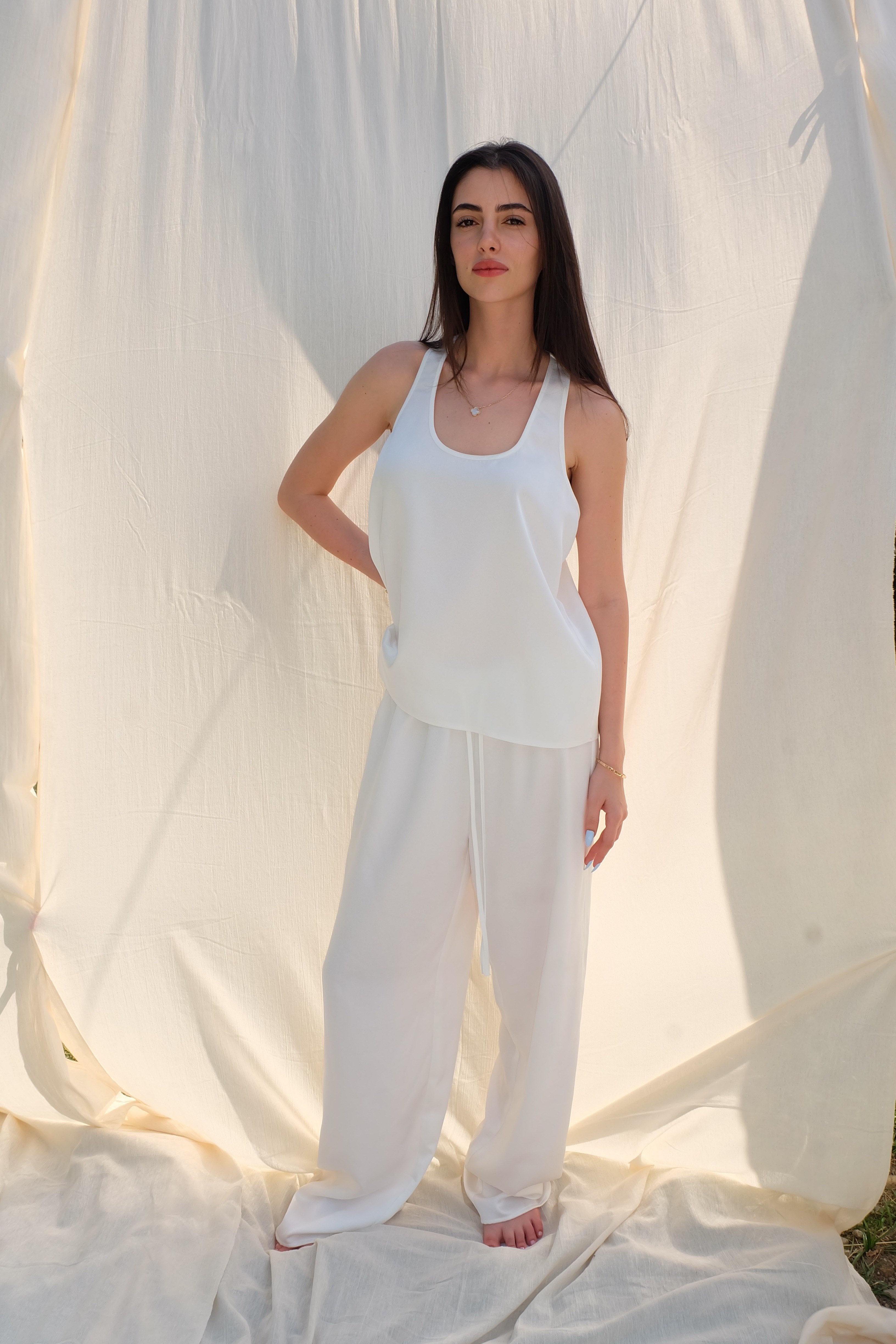 SATIN RELAXED PANTS