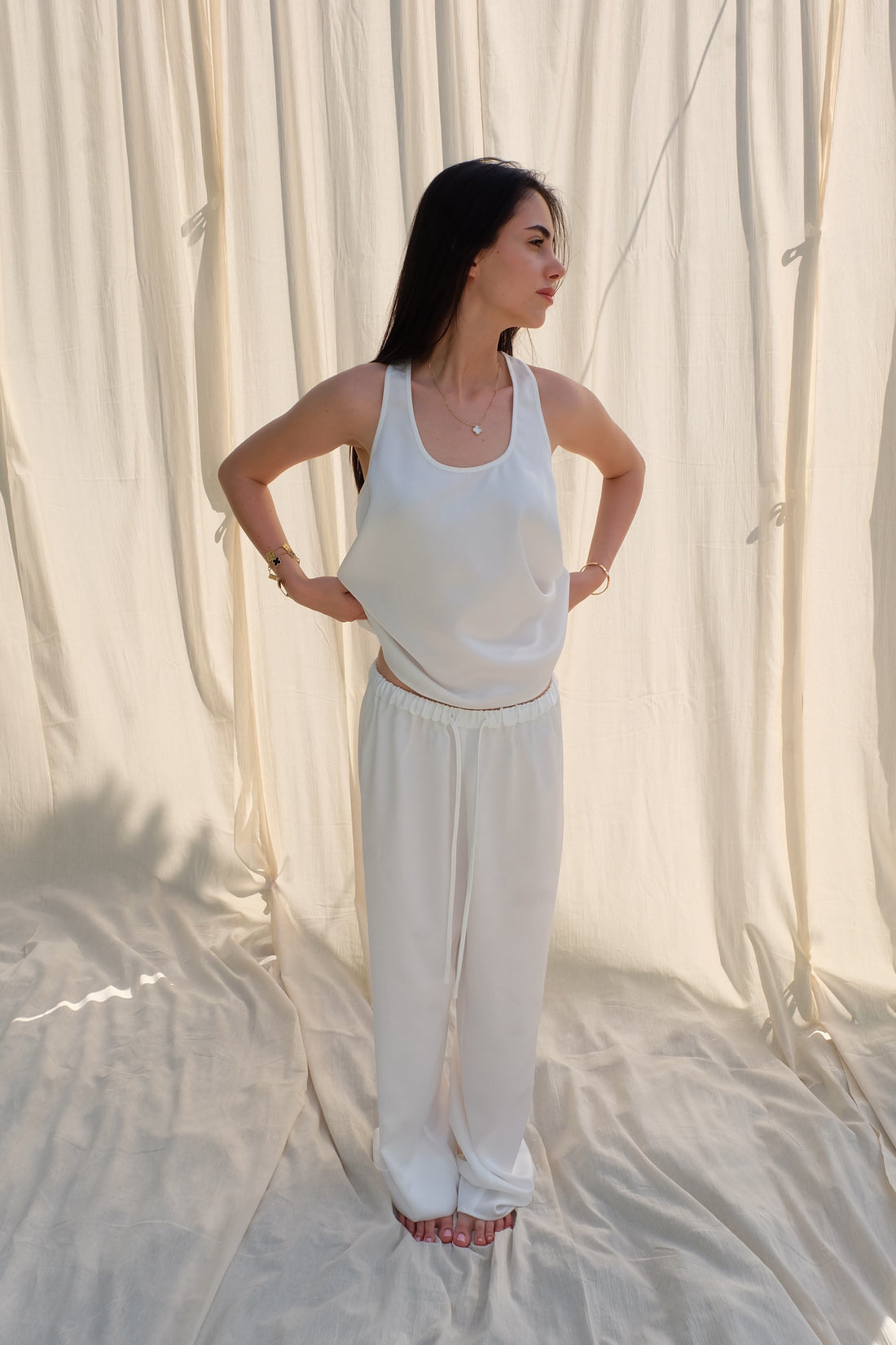 SATIN RELAXED PANTS