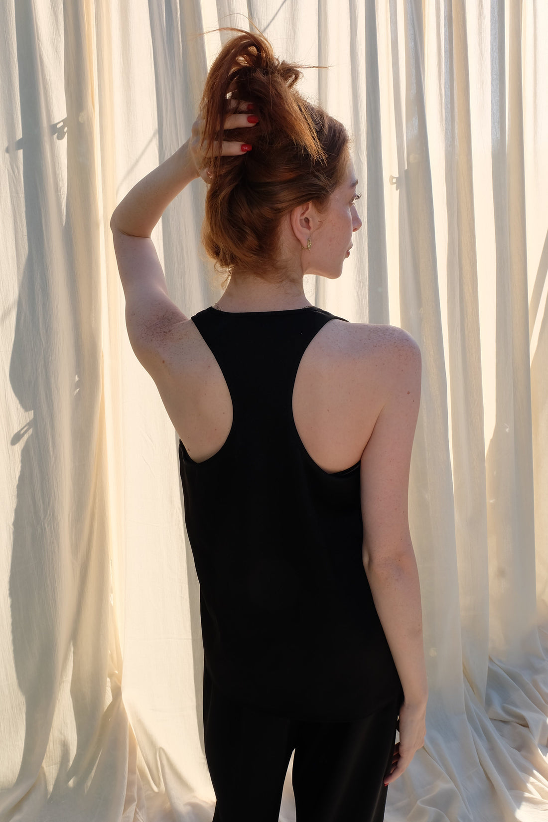 SATIN HALTER TOP